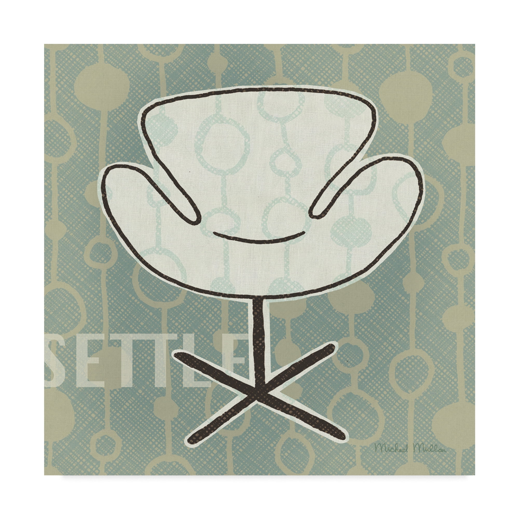 Trademark Fine Art 'Retro Chair IV Settle' Canvas Art by Michael Mullan