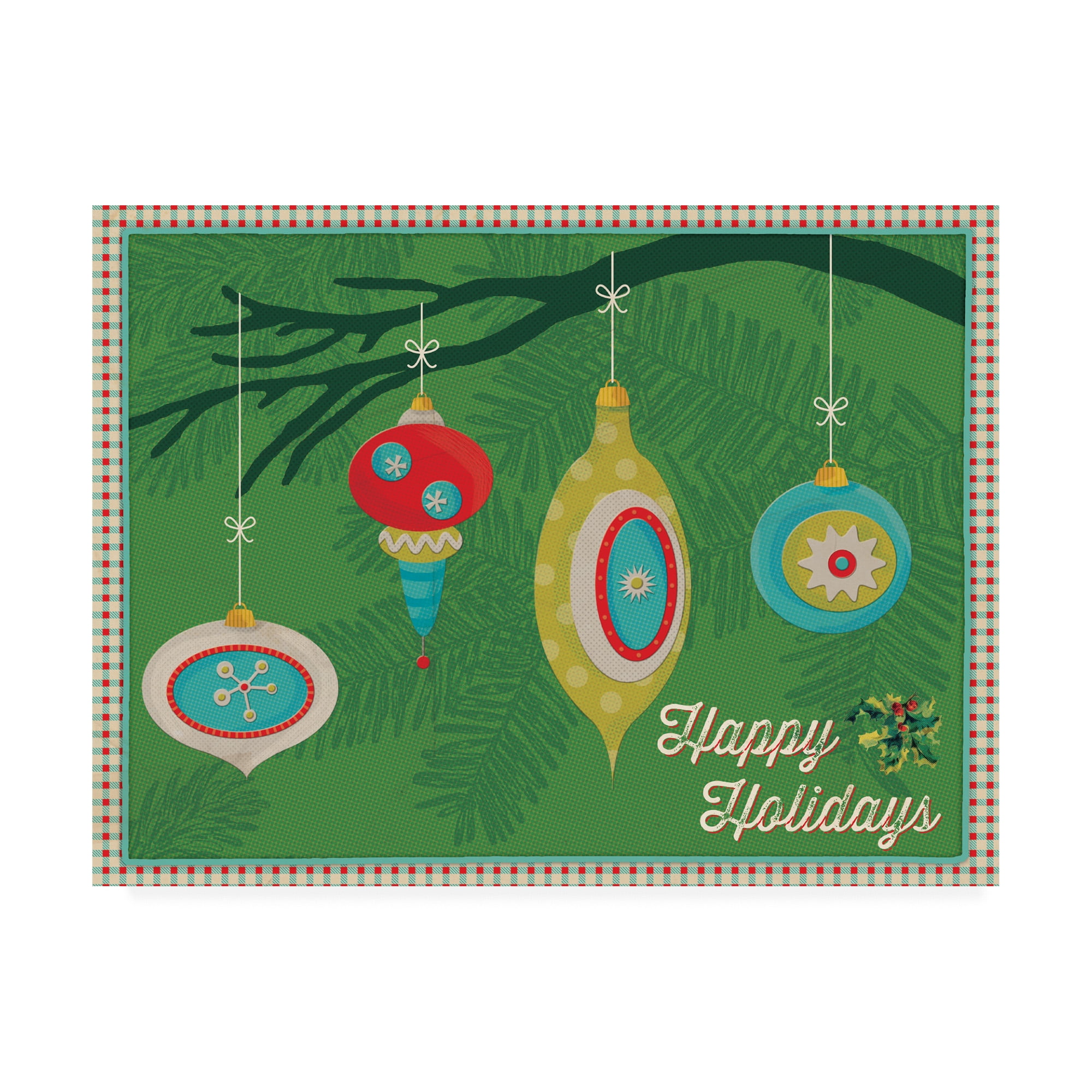 Trademark Fine Art 'Retro Christmas 4' Canvas Art by Holli Conger