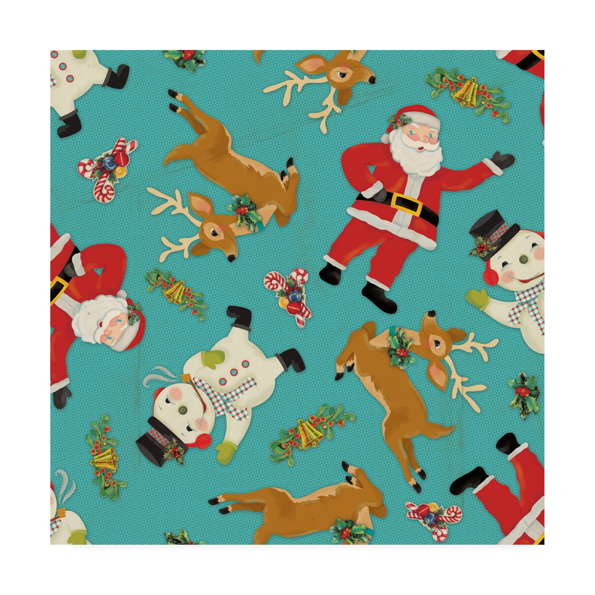 Trademark Fine Art 'Retro Christmas half drop 1' Canvas Art by Holli Conger