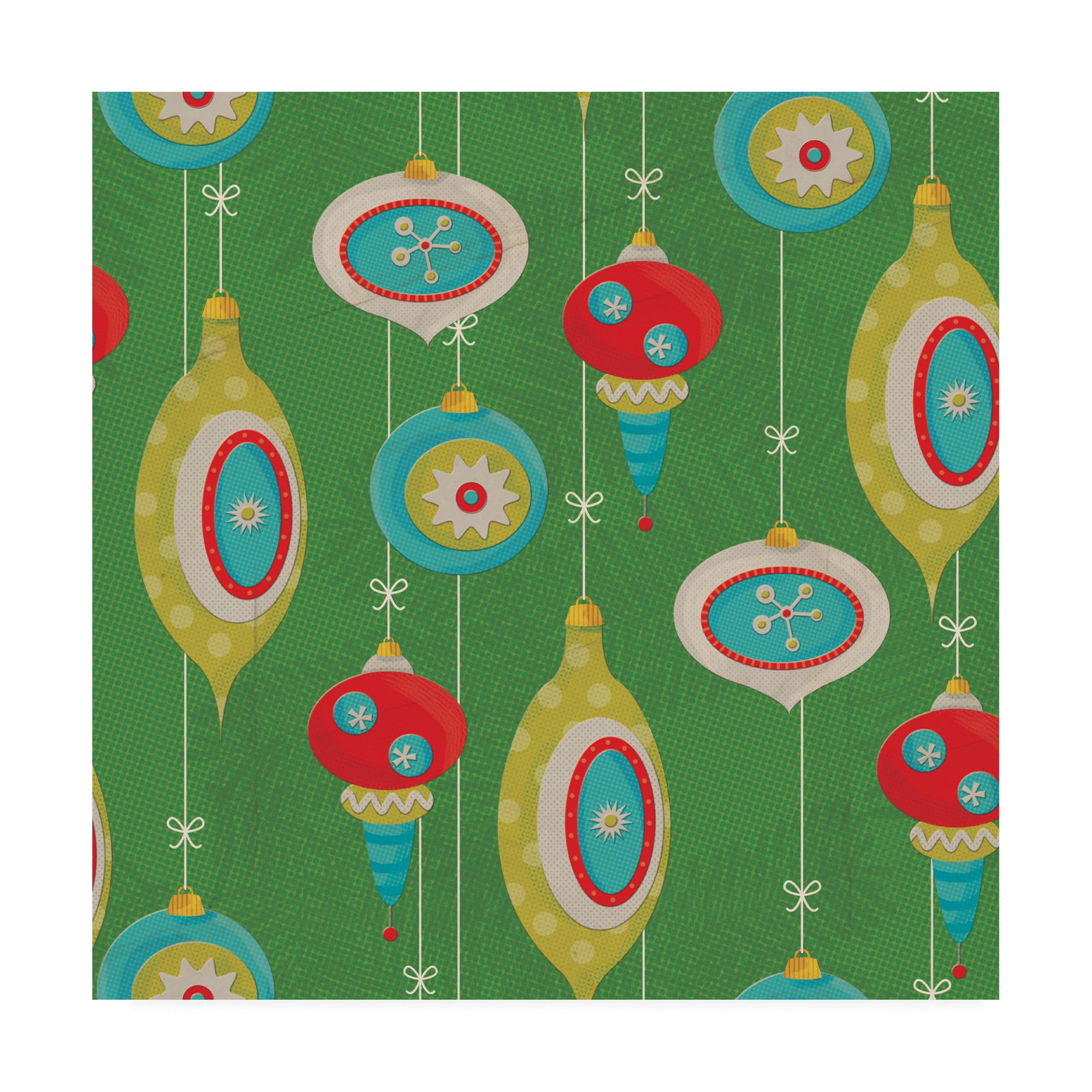 Trademark Fine Art 'Retro Christmas half drop 2' Canvas Art by Holli Conger