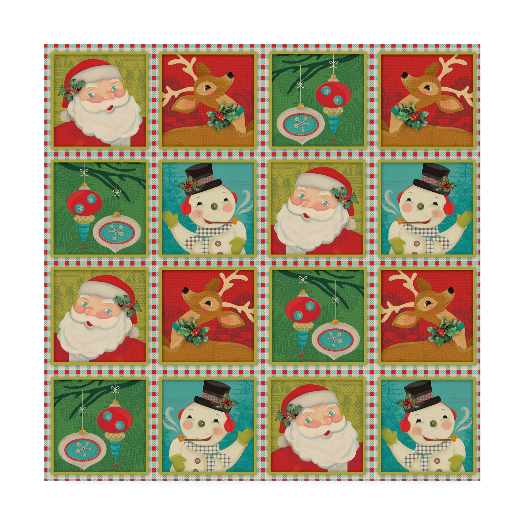 Trademark Fine Art 'Retro Christmas repeat 1' Canvas Art by Holli Conger