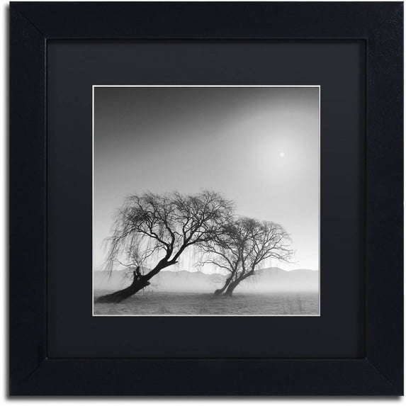 Trademark Fine Art "Reverencia" Canvas Art by Moises Levy Black Matte, Black Frame