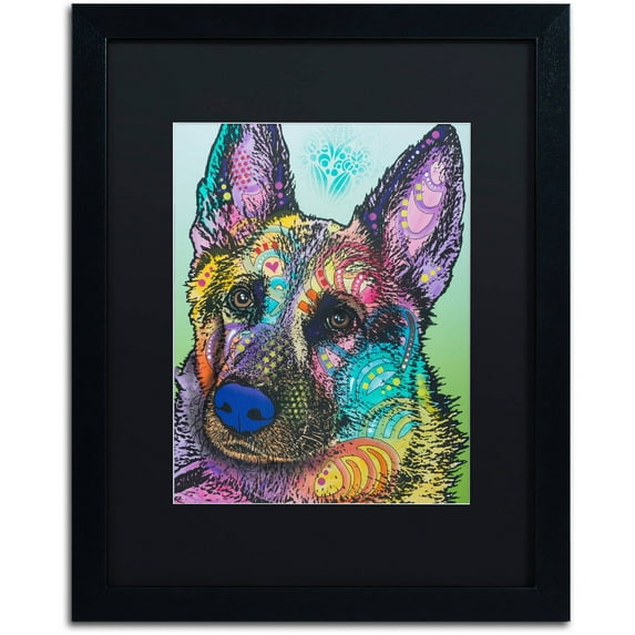 Trademark Fine Art "Reza 20" Canvas Art by Dean Russo, Black Matte, Black Frame