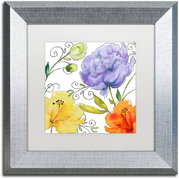 Trademark Fine Art "Rhapsody I" Canvas Art by Color Bakery White Matte, Silver Frame