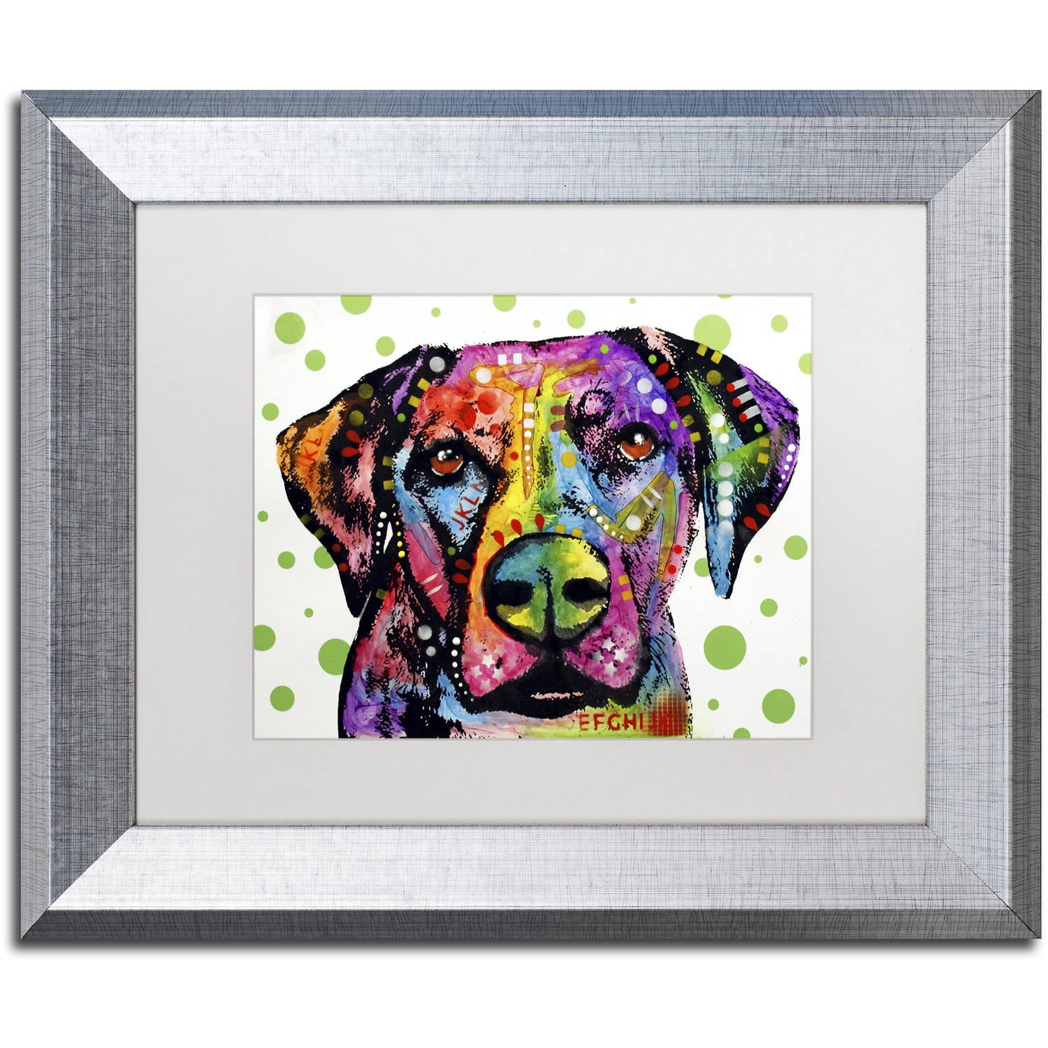 Trademark Fine Art "Rhodesian" Canvas Art by Dean Russo, White Matte, Silver Frame