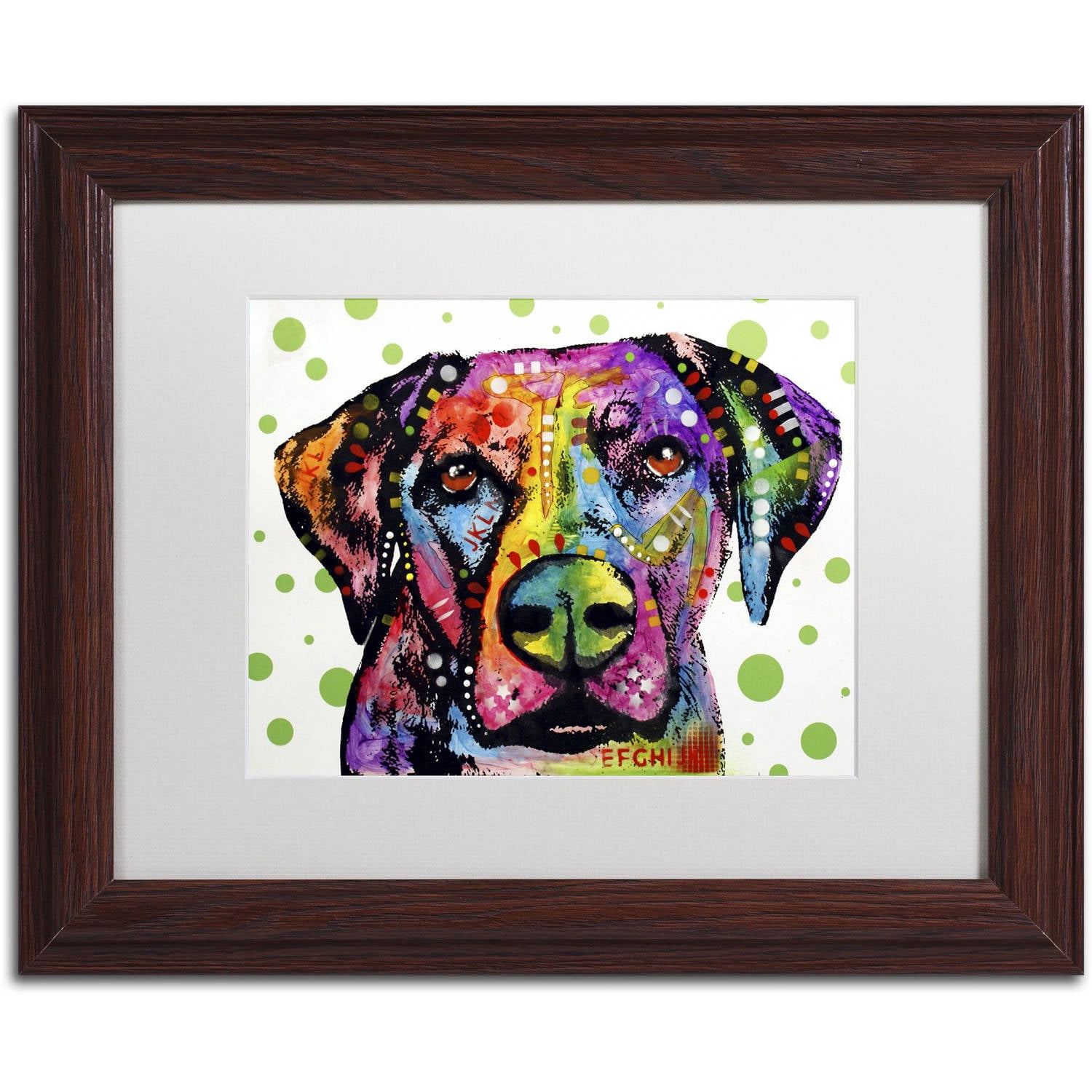 Trademark Fine Art "Rhodesian" Canvas Art by Dean Russo, White Matte, Wood Frame