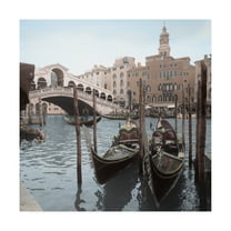 Trademark Fine Art 'Rialto Bridge Gondolas' Canvas Art by Alan Blaustei