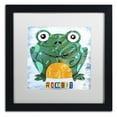 thumbnail image 1 of Trademark Fine Art 'Ribbit the Frog' Canvas Art by Design Turnpike, White Matte, Black Frame, 1 of 8