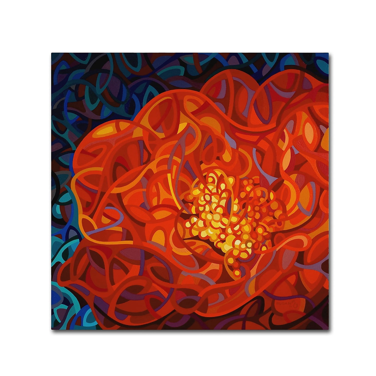 Trademark Fine Art "Ribbons And Pearls" Canvas Art by Mandy Budan