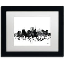 Trademark Fine Art "Richmond Virginia Skyline BG-1" Canvas Art by Marlene Watson, White Matte, Black Frame