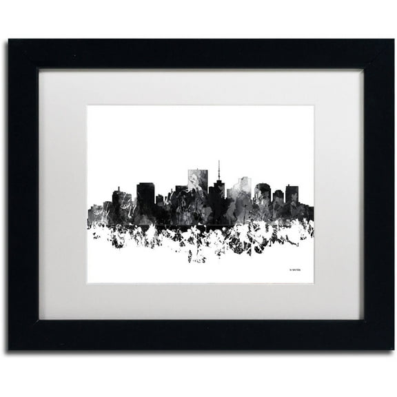 Trademark Fine Art "Richmond Virginia Skyline BG-1" Canvas Art by Marlene Watson, White Matte, Black Frame