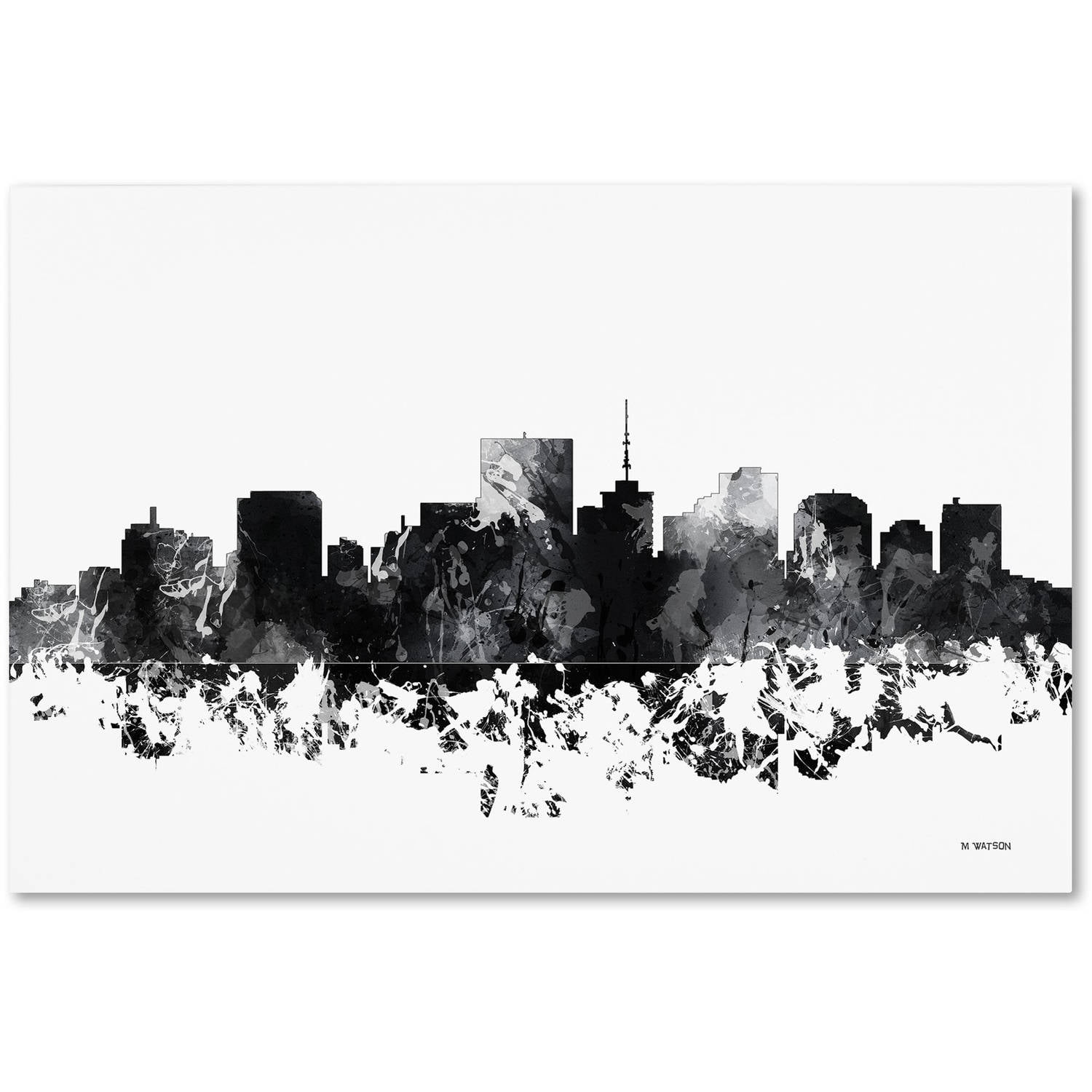Trademark Fine Art "Richmond Virginia Skyline BG-1" Canvas Art by Marlene Watson