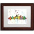 thumbnail image 1 of Trademark Fine Art "Richmond Virginia Skyline Mclr-1" Canvas Art by Marlene Watson, White Matte, Wood Frame, 1 of 4