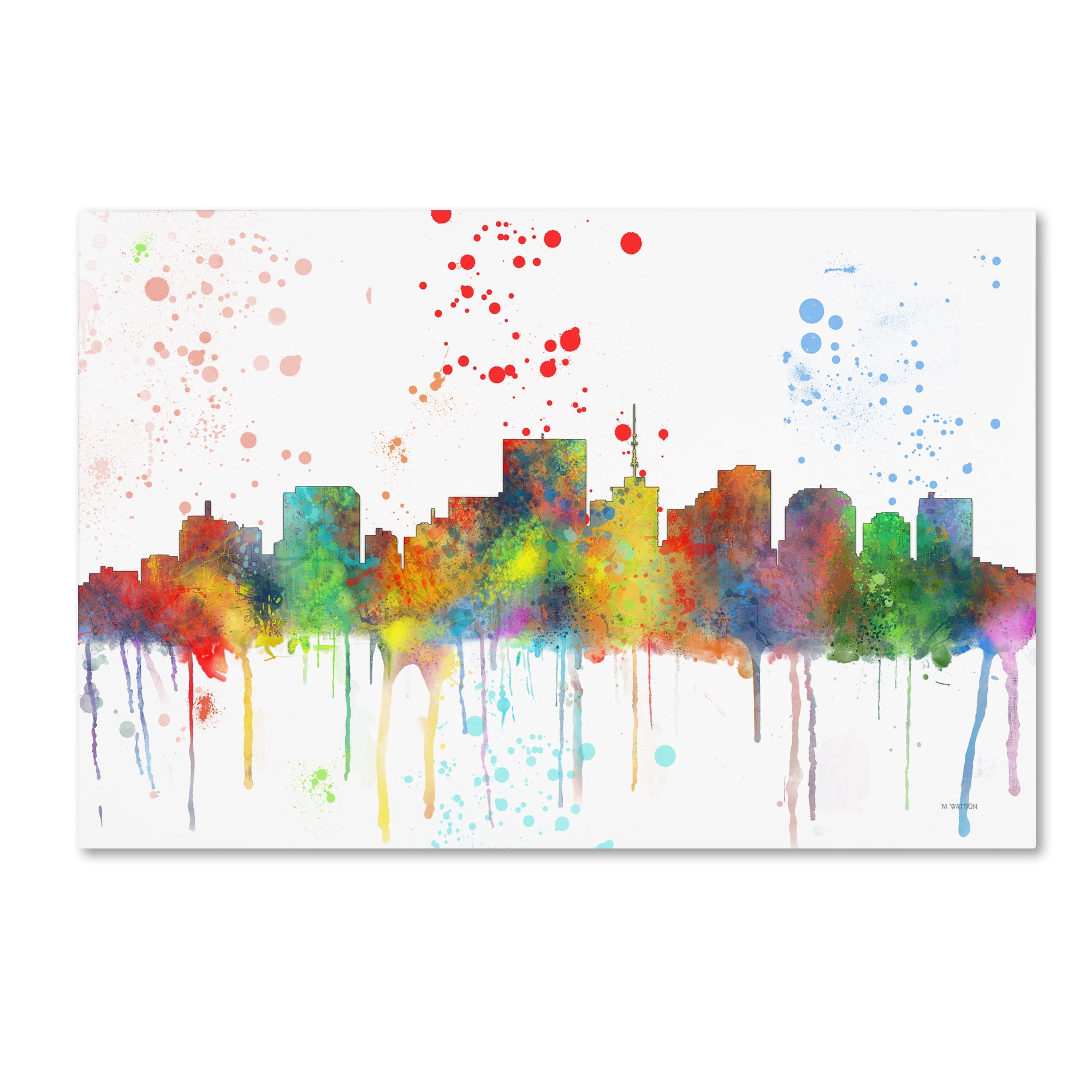 Trademark Fine Art "Richmond Virginia Skyline Mclr-1" Canvas Art by Marlene Watson
