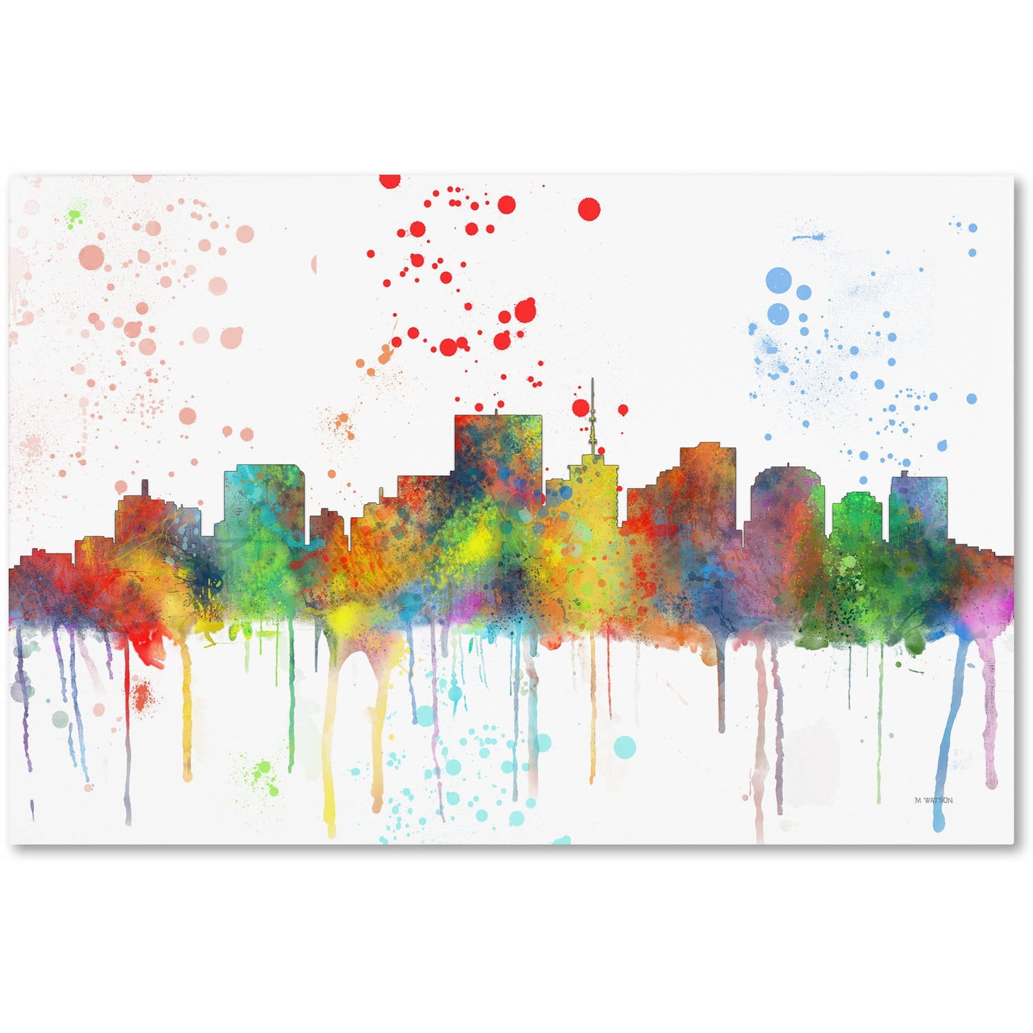 Trademark Fine Art "Richmond Virginia Skyline Mclr-1" Canvas Art by Marlene Watson