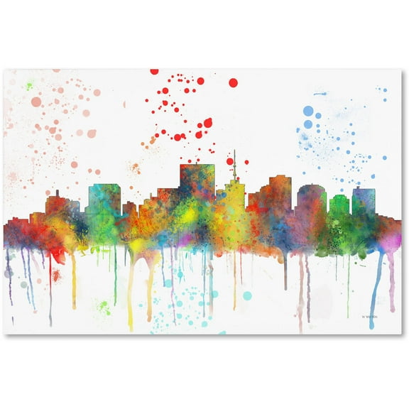 Trademark Fine Art "Richmond Virginia Skyline Mclr-1" Canvas Art by Marlene Watson