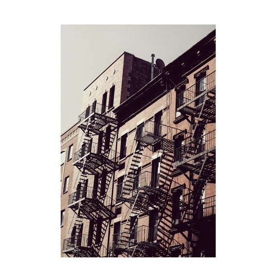 Trademark Fine Art Rikard Martin  New York City Fire Escapes 02 Canvas Wall Art