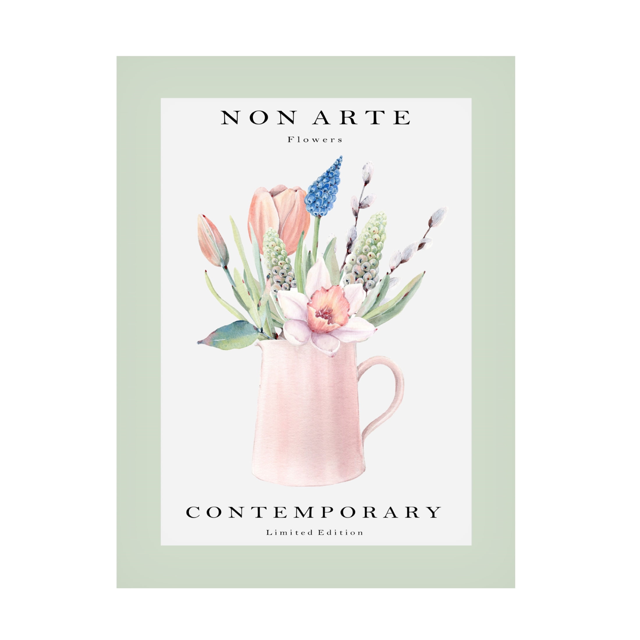 Trademark Fine Art Rikke Londager Boisen Non Arte Green flower vase Canvas Wall Art