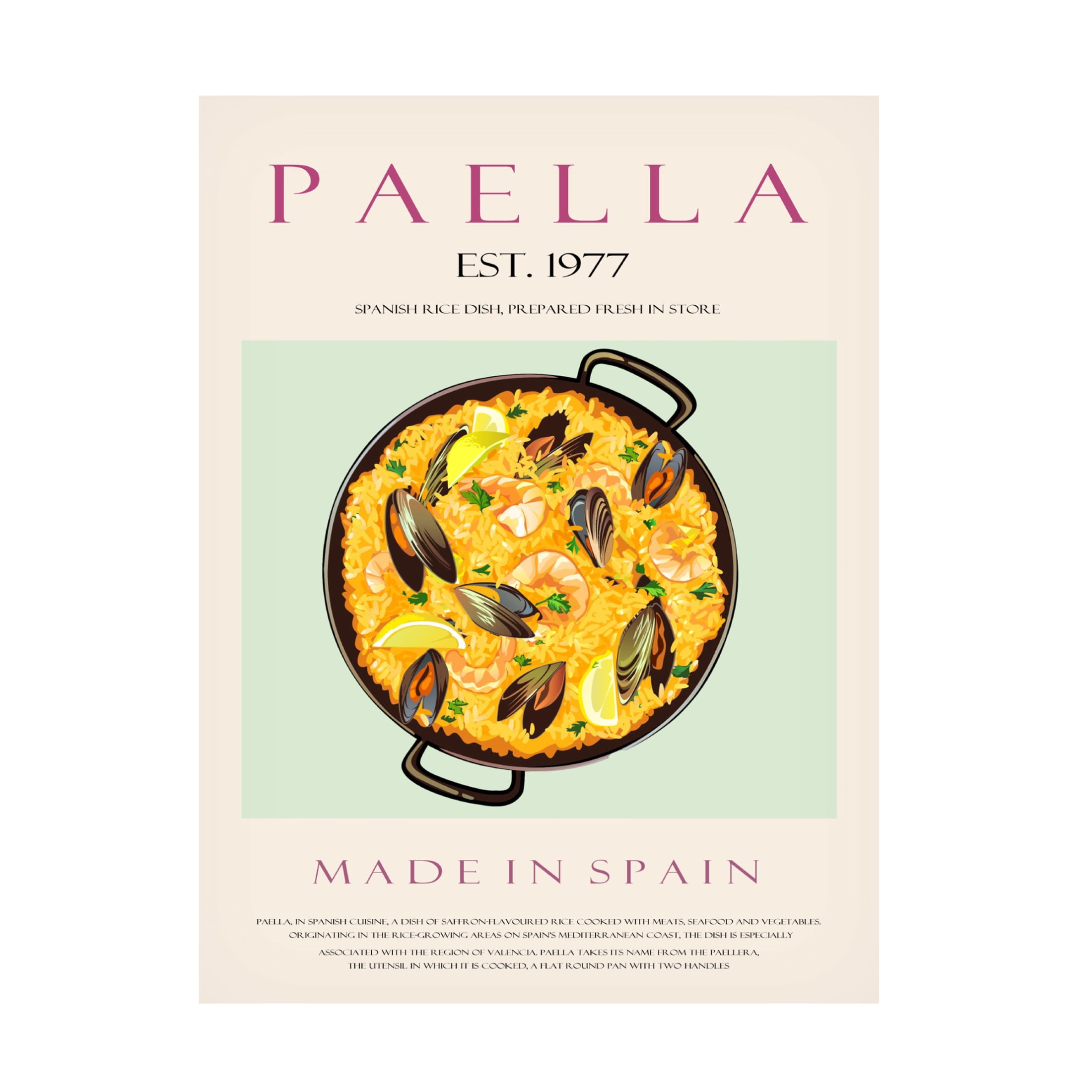 Trademark Fine Art Rikke Londager Boisen Paella Est. 1977 Canvas Wall Art