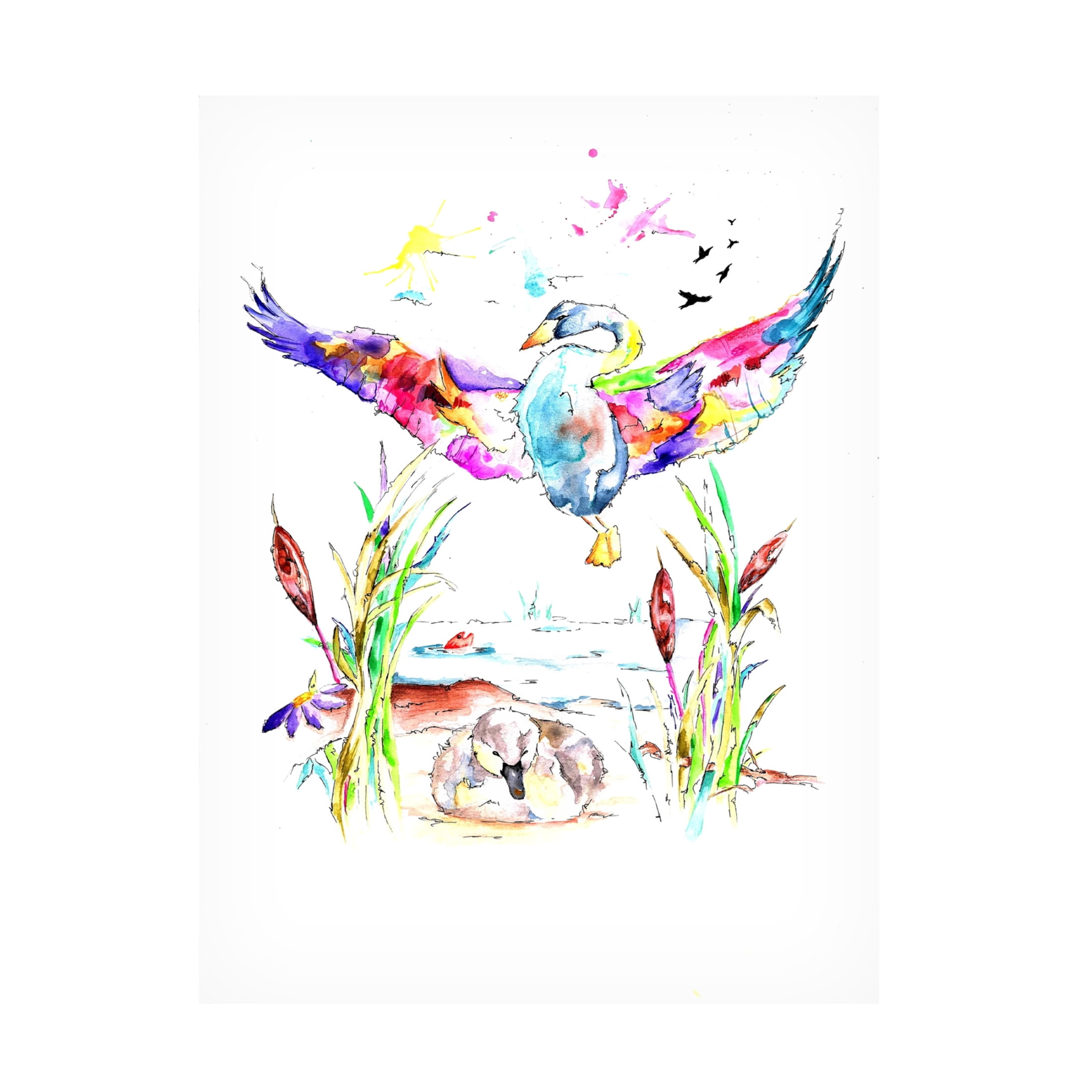Trademark Fine Art Rikke Londager Boisen The Ugly Duckling Canvas Wall Art
