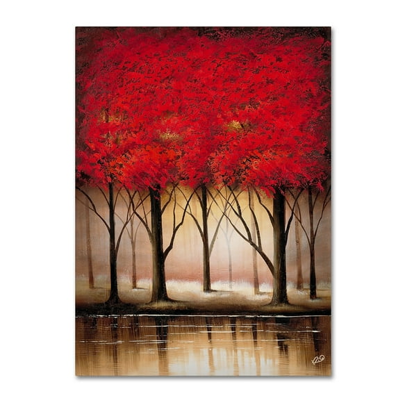 Trademark Fine Art Rio 'Serenade in Red' Canvas Art 18x24 Inches (MA0302-C1824GG)