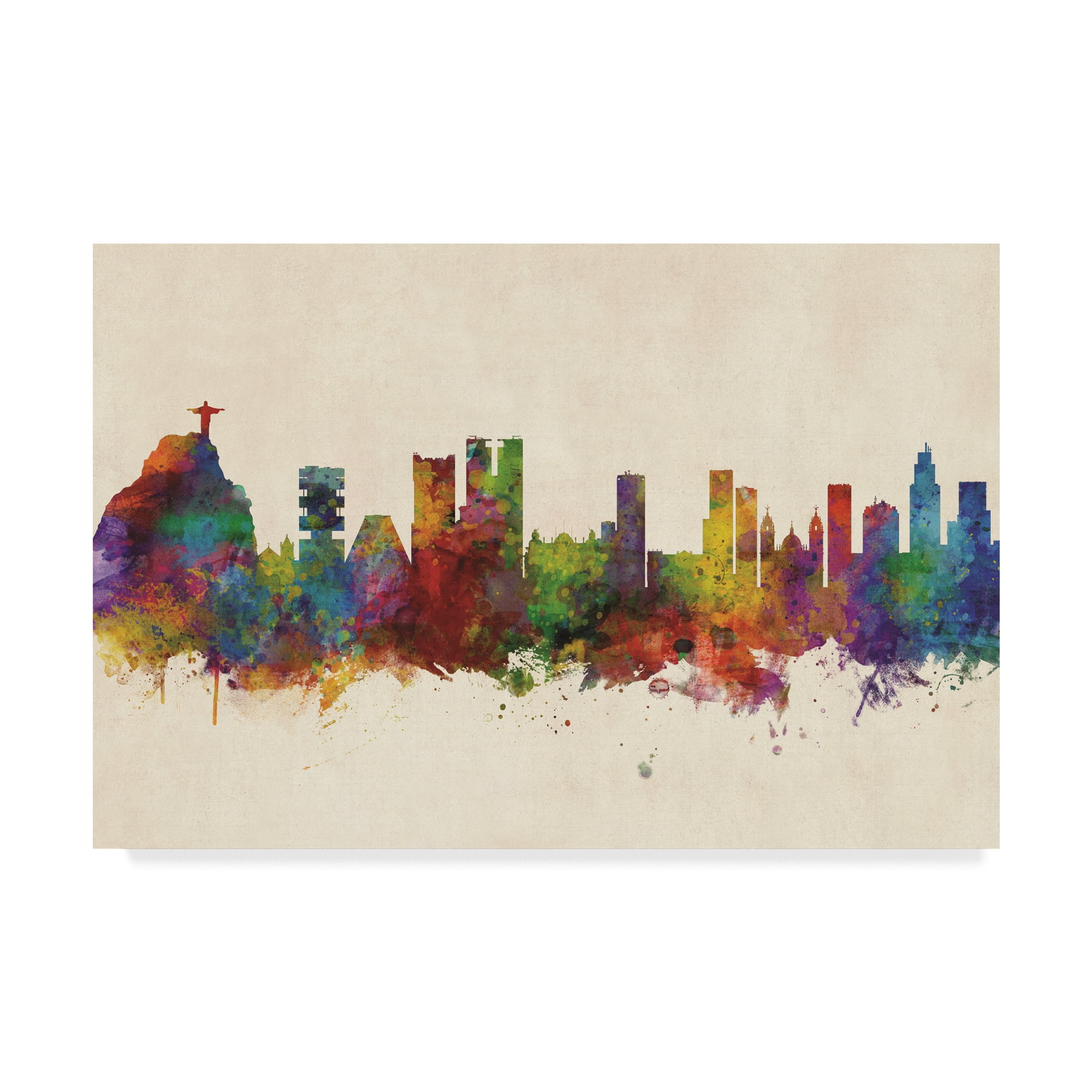 Trademark Fine Art 'Rio de Janeiro Skyline Brazil' Canvas Art by Michael Tompsett