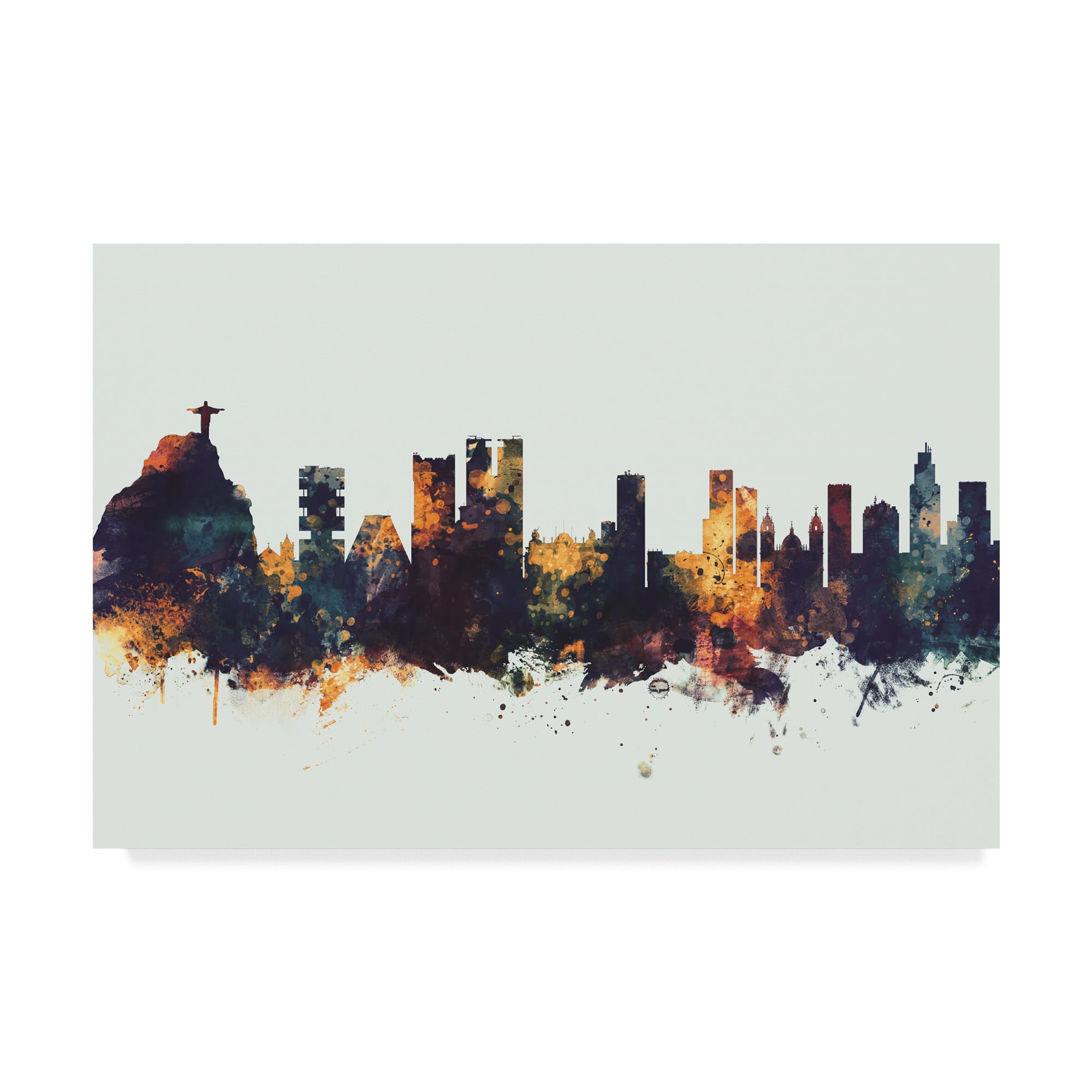 Trademark Fine Art 'Rio de Janeiro Skyline Brazil IV' Canvas Art by Michael Tompsett