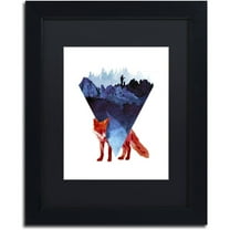 Trademark Fine Art 'Risky Road' Canvas Art by Robert Farkas, Black Matte, Black Frame