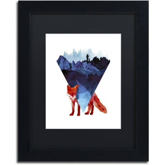 Trademark Fine Art 'Risky Road' Canvas Art by Robert Farkas, Black Matte, Black Frame