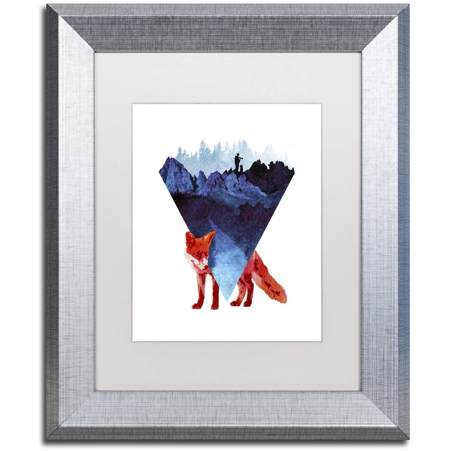 Trademark Fine Art 'Risky Road' Canvas Art by Robert Farkas, White Matte, Silver Frame