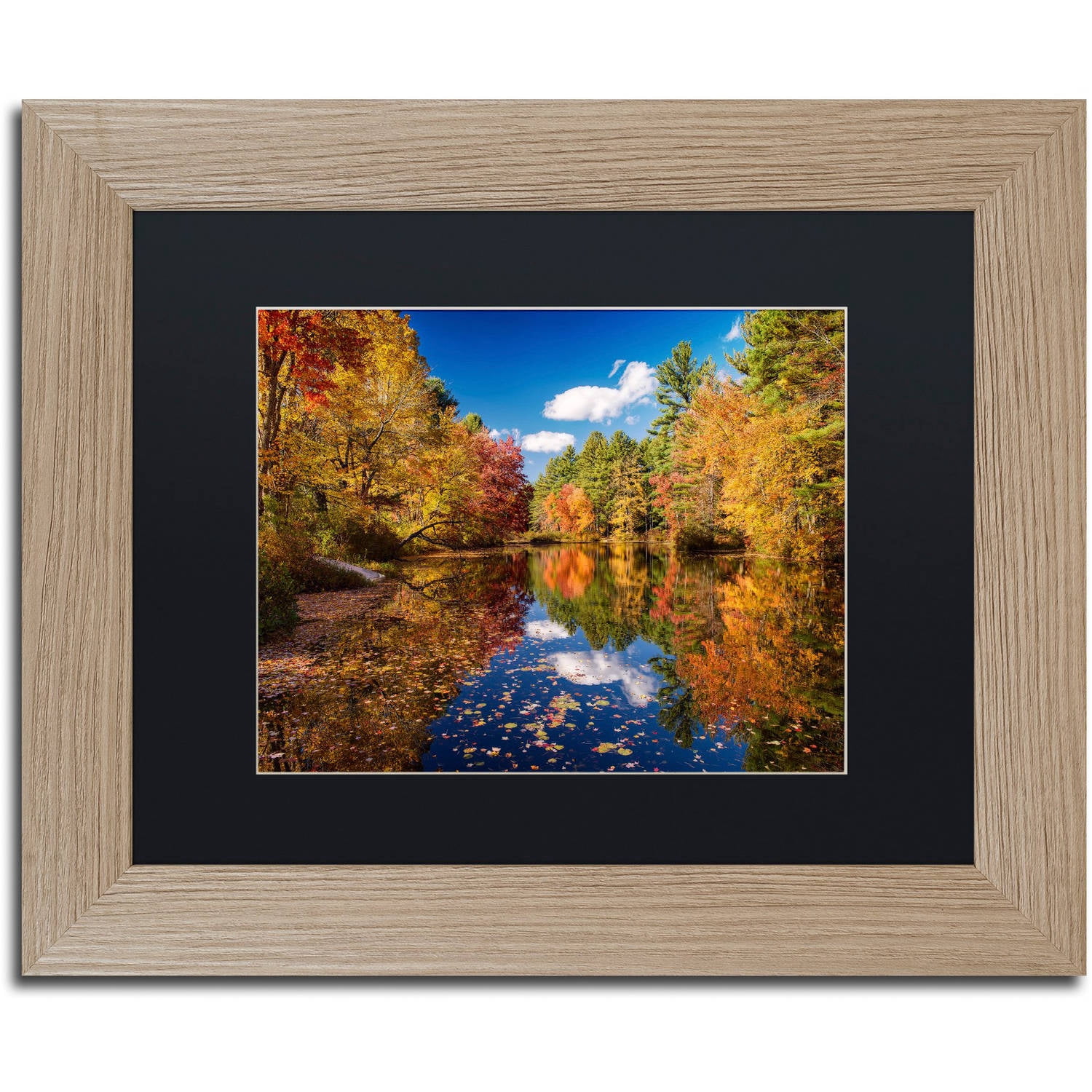Trademark Fine Art "River Mirage" Canvas Art by Michael Blanchette Photography Black Matte, Birch Frame