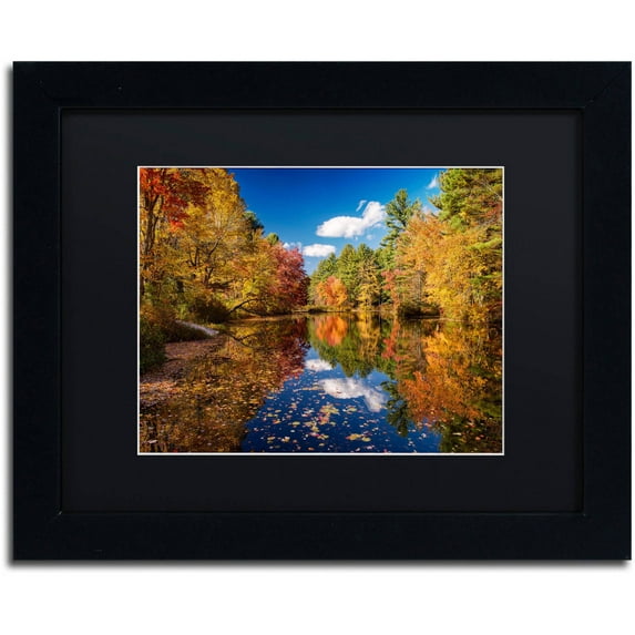 Trademark Fine Art "River Mirage" Canvas Art by Michael Blanchette Photography Black Matte, Black Frame