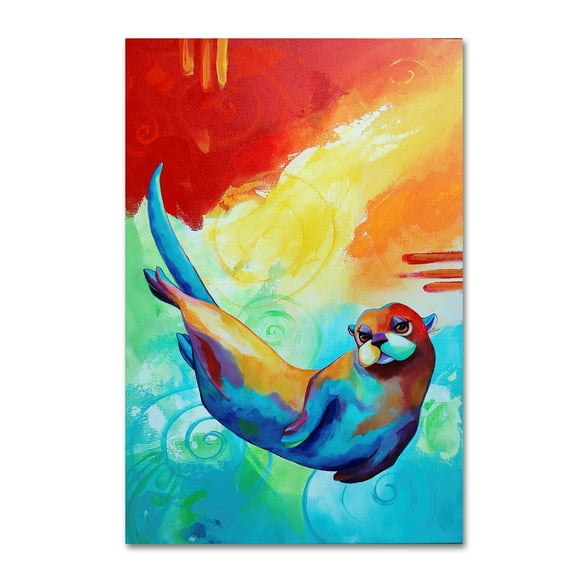 Trademark Fine Art 'River Otter' Canvas Art by Corina St. Martin