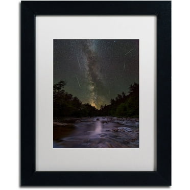 Trademark Fine Art "River Runs Through" Canvas Art by Michael Blanchette Photography White Matte, Black Frame
