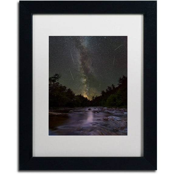 Trademark Fine Art "River Runs Through" Canvas Art by Michael Blanchette Photography White Matte, Black Frame