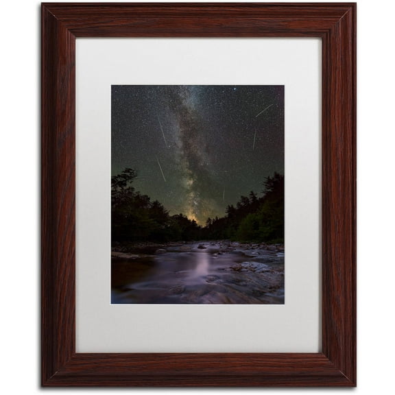 Trademark Fine Art "River Runs Through" Canvas Art by Michael Blanchette Photography White Matte, Wood Frame