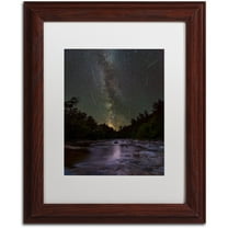 Trademark Fine Art "River Runs Through" Canvas Art by Michael Blanchette Photography White Matte, Wood Frame