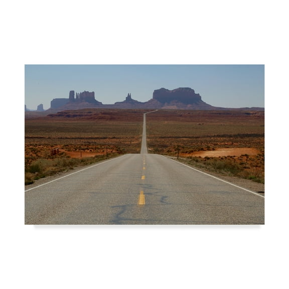 Trademark Fine Art 'Road To Monument Valley' Canvas Art by American School