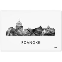 Trademark Fine Art 'Roanoke Virginia Skyline WB-BW' Canvas Art by Marlene Watson