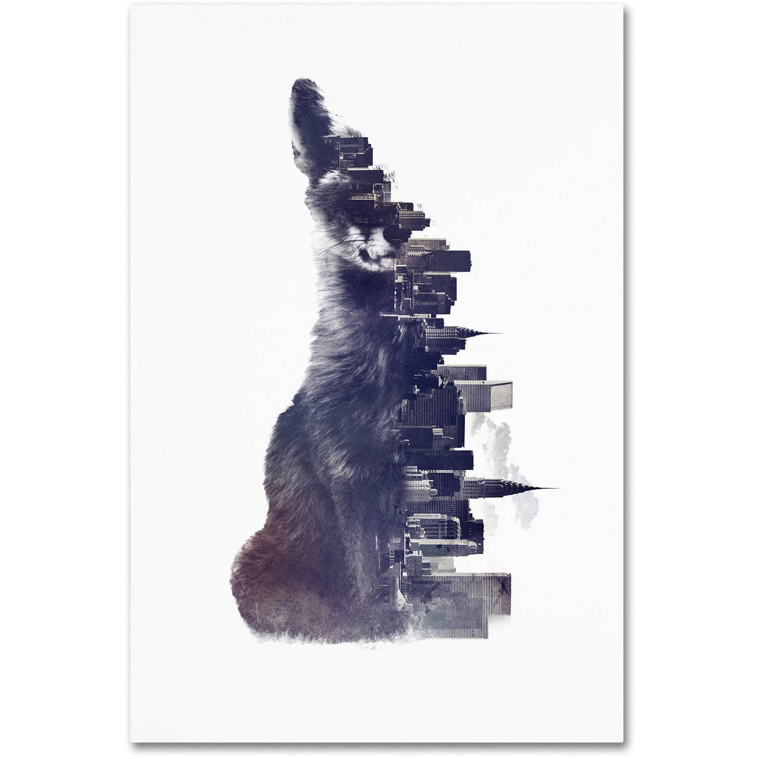 Trademark Fine Art Robert Farkas 'Fox From The City' Canvas Art