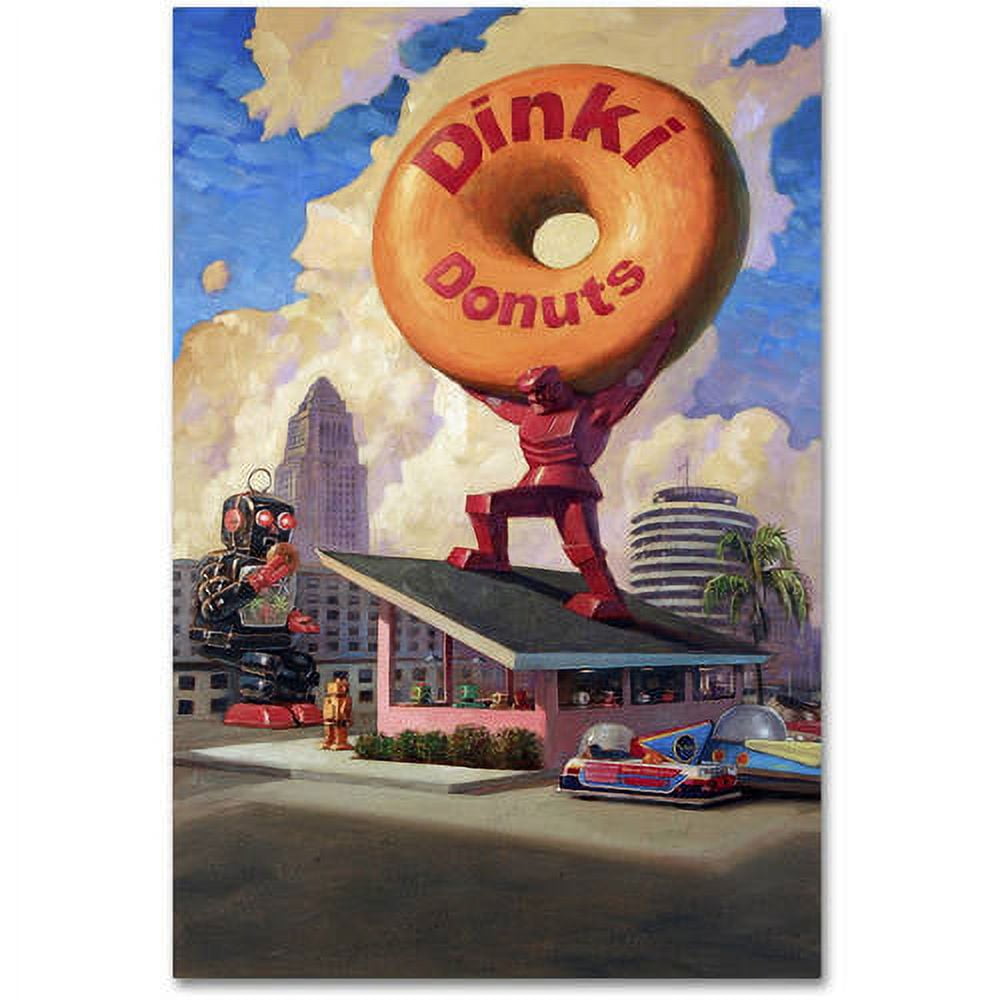 Eric Joyner Sci-Fi Robot Donut Canvas Art, 12" x 19"