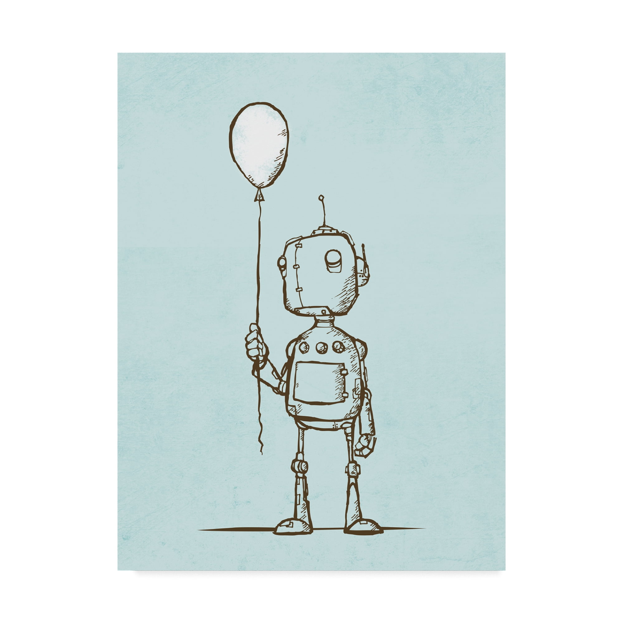 Trademark Fine Art 'Robot Balloon' Canvas Art by Michael Murdock