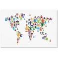 thumbnail image 1 of Trademark Fine Art "Robot Map of the World" Canvas Art by Michael Tompsett, 1 of 3