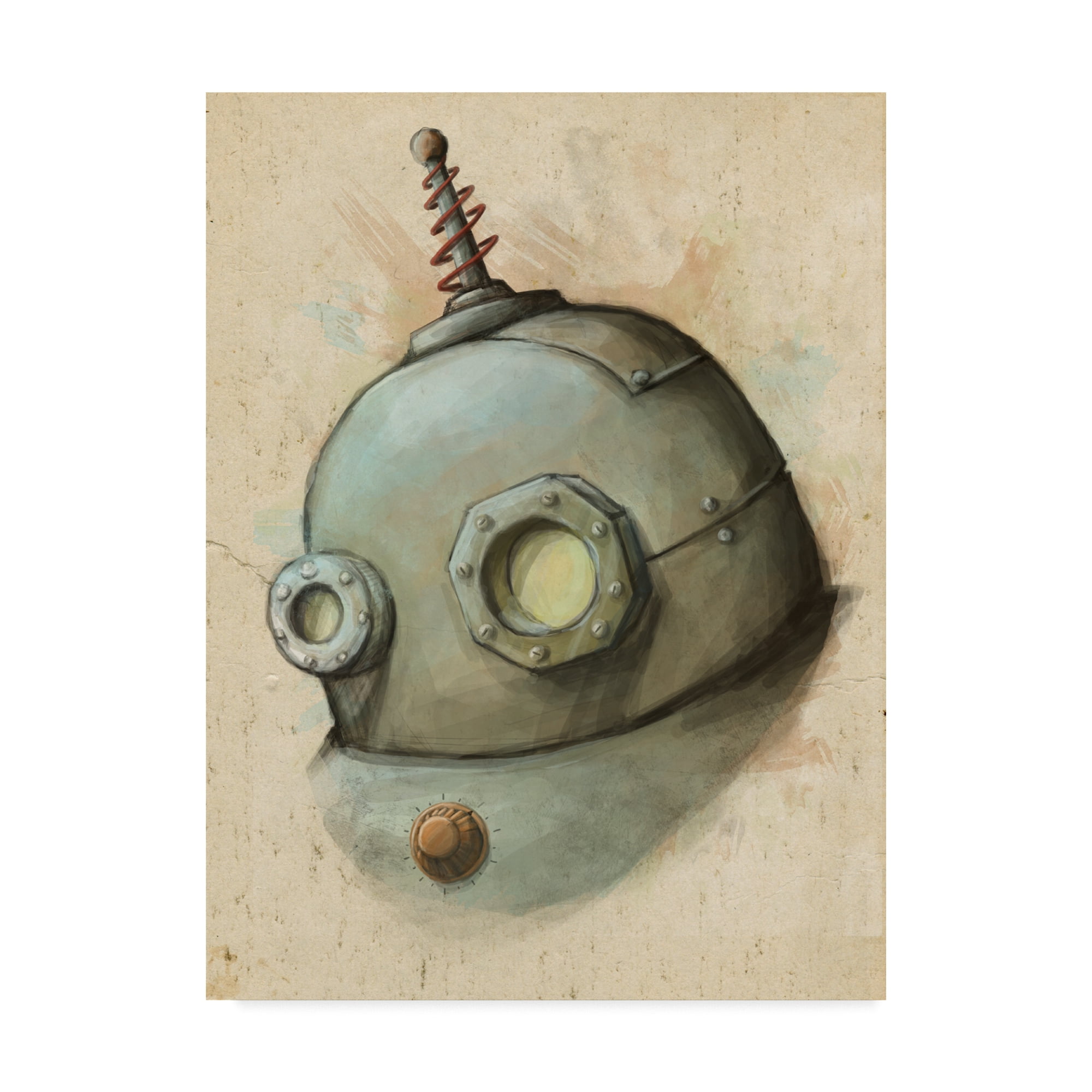 Trademark Fine Art 'Robot Painting' Canvas Art by Michael Murdock