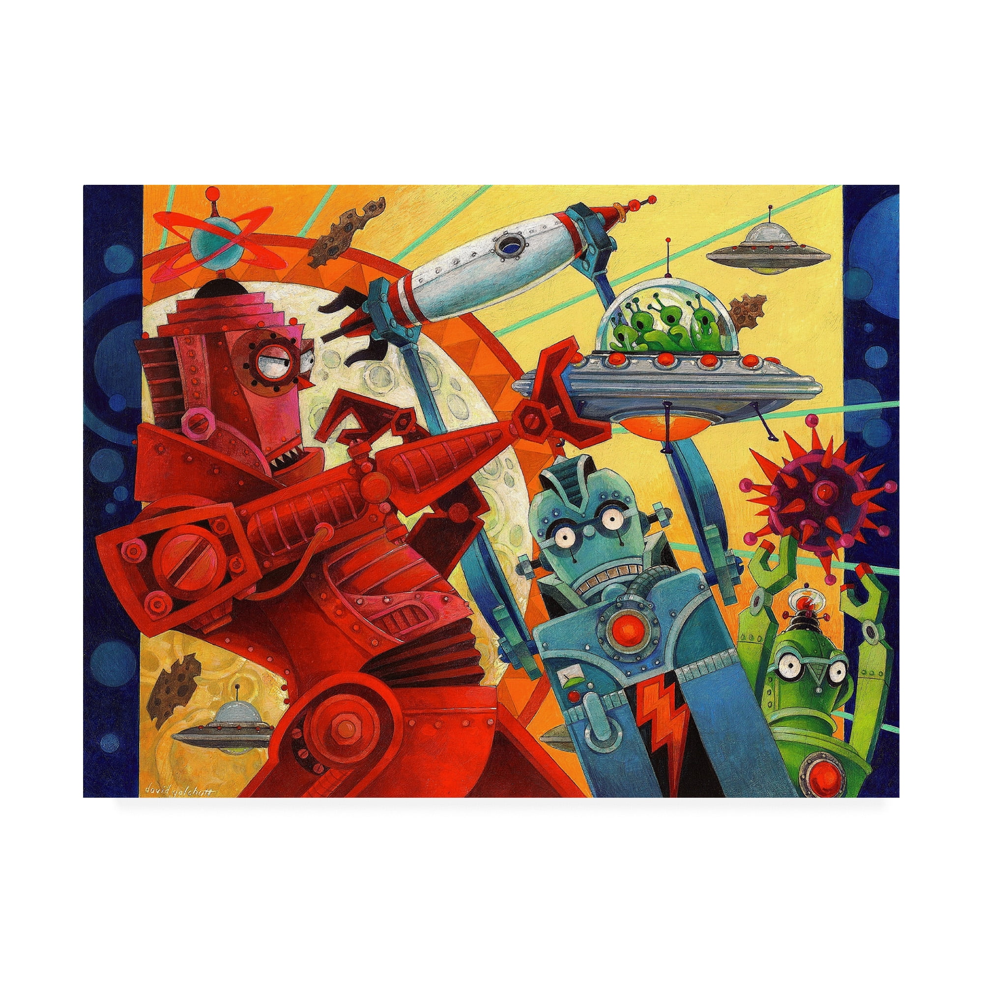 Trademark Fine Art 'Robotic Uprising' Canvas Art by David Galchutt