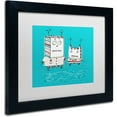 thumbnail image 1 of Trademark Fine Art "Robots on Beach" Canvas Art by Carla Martell, White Matte, Black Frame, 1 of 5