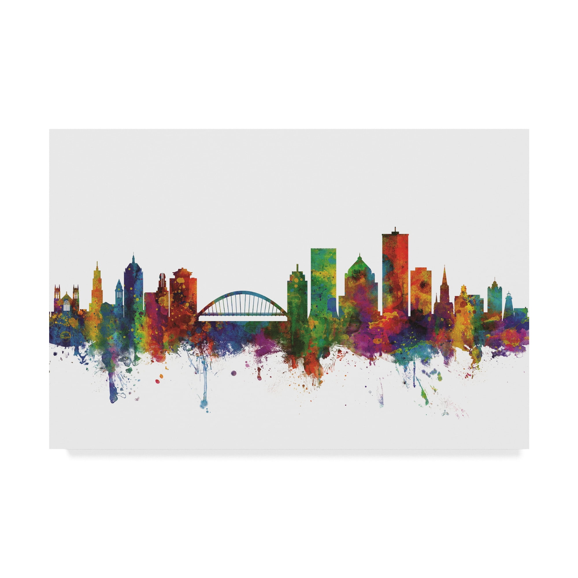 Trademark Fine Art 'Rochester New York Skyline II' Canvas Art by Michael Tompsett