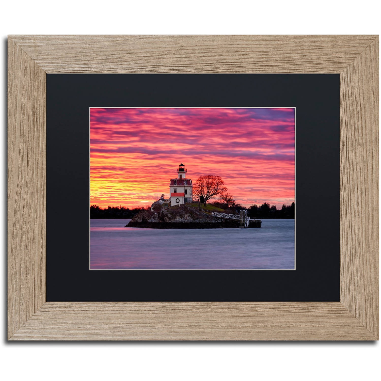 Trademark Fine Art "Rock Ablaze" Canvas Art by Michael Blanchette Photography Black Matte, Birch Frame