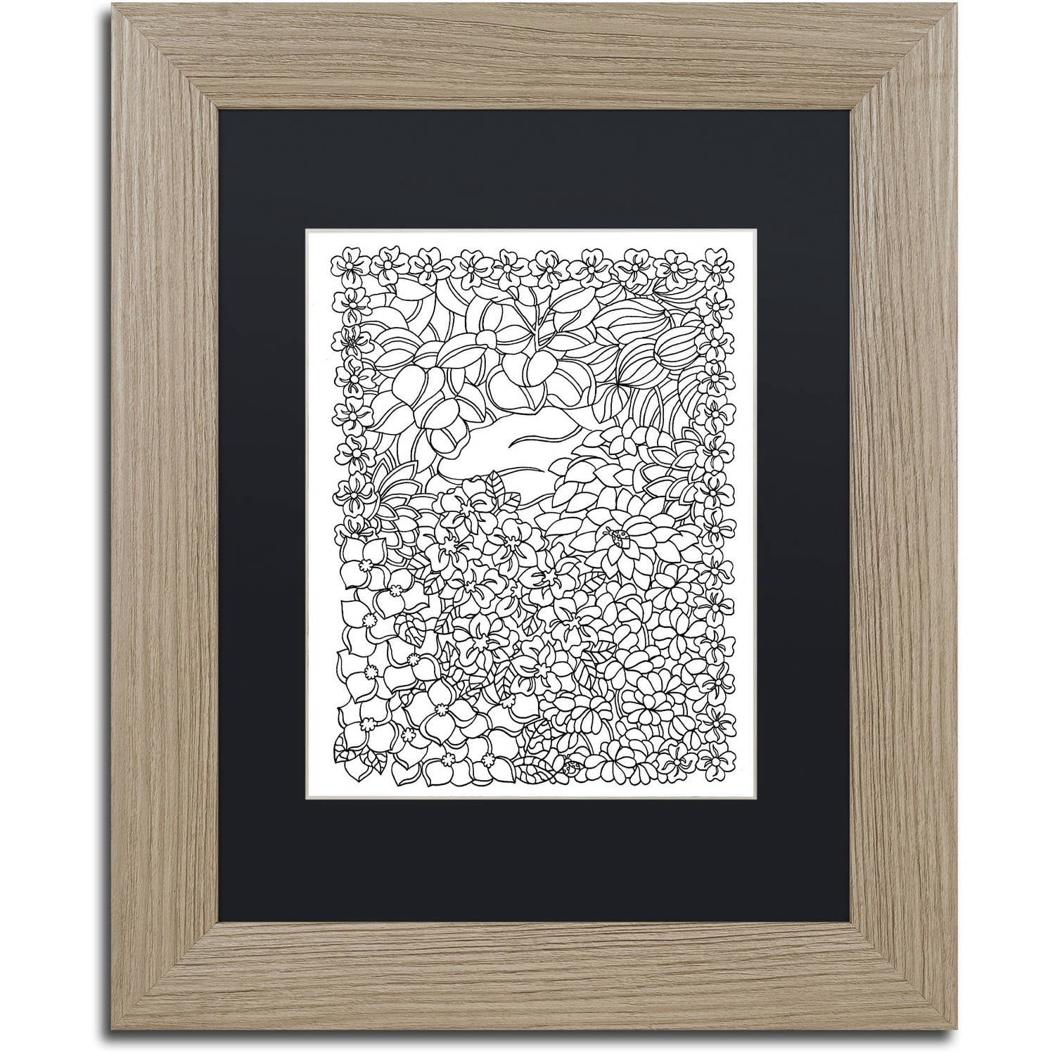 Trademark Fine Art "Rock Garden" Canvas Art by Kathy G. Ahrens, Black Matte, Birch Frame
