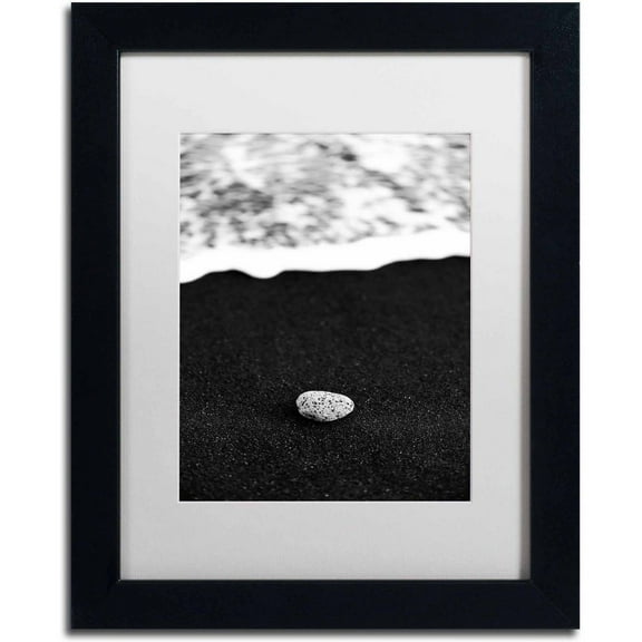 Trademark Fine Art 'Rocked by the Waves' Canvas Art by Philippe Sainte-Laudy, White Matte, Black Frame